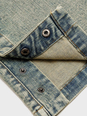 Rivero Raised Monogram Jeans | Pale