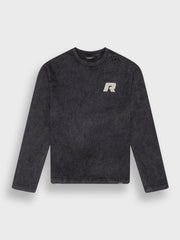 Rivero Signature Taped Longsleeve T-Shirt | Washed Black