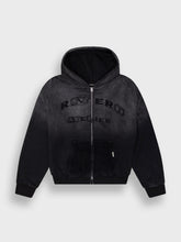Rivero Statement Zip Hoodie | Washed Black
