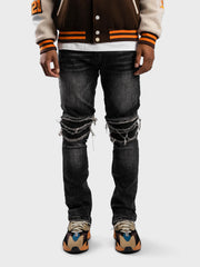 Rivero Zip Jeans | Black