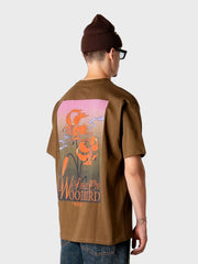 Woodbird WBBaine Flower T-Shirt | Dark Brown