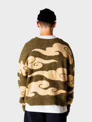 Woodbird WBKurt Cloud Knitted Sweater | Green