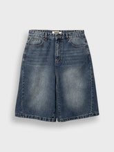 Woodbird WBYuto Twisted Denim Shorts | Blue Vintage