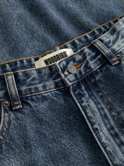 Woodbird WBYuto Twisted Denim Shorts | Blue Vintage