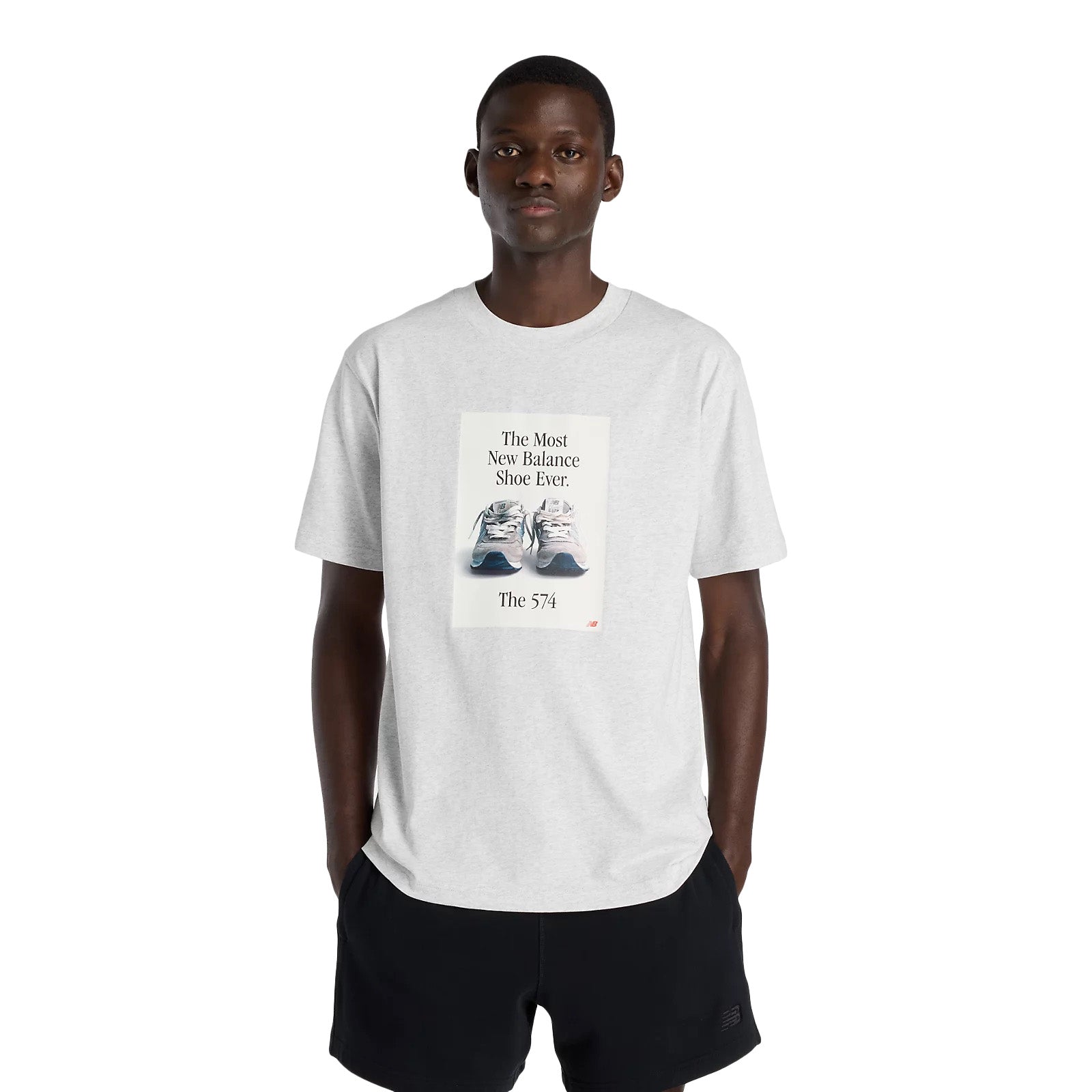 New Balance 574 Ad T-Shirt Ash Heather