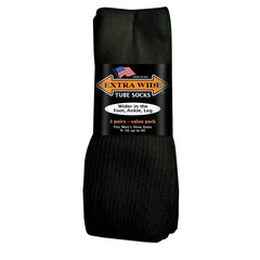 Mens Extra Wide EW801 3-Pairs Tube Crew Socks