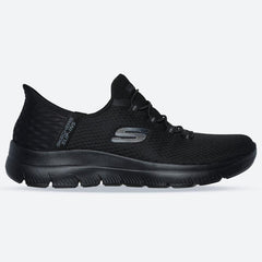 Women's Wide Fit Skechers 150123 Slip-ins Summits Diamond Dream Trainers - Black