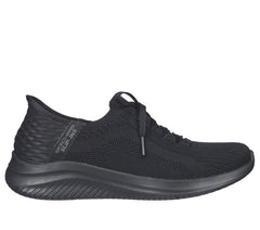 Women's Wide Fit Skechers 149710 Slip-ins Ultra Flex 3.0 Brilliant Trainers - Black