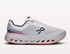 Women's Wide Fit On Cloudsurfer Next Wide Training Shoes - White/Flame