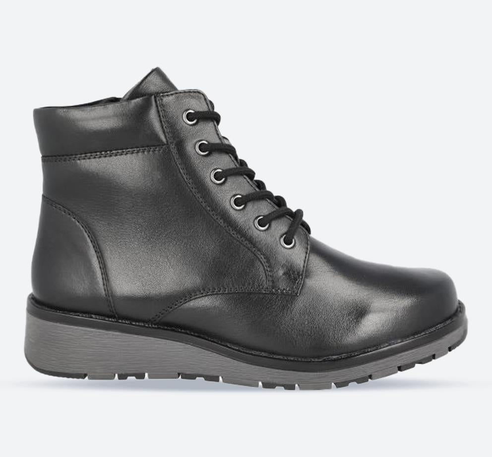 Womens Wide Fit Lace Up Boots by DB Shoes - Buckingham
