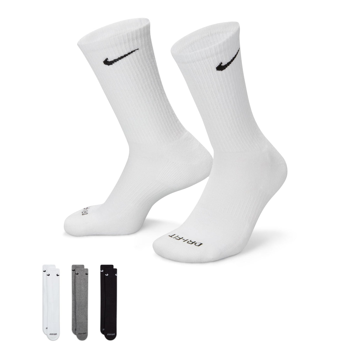 Everyday Plus Cushioned Training Crew Socks (3 Pairs)