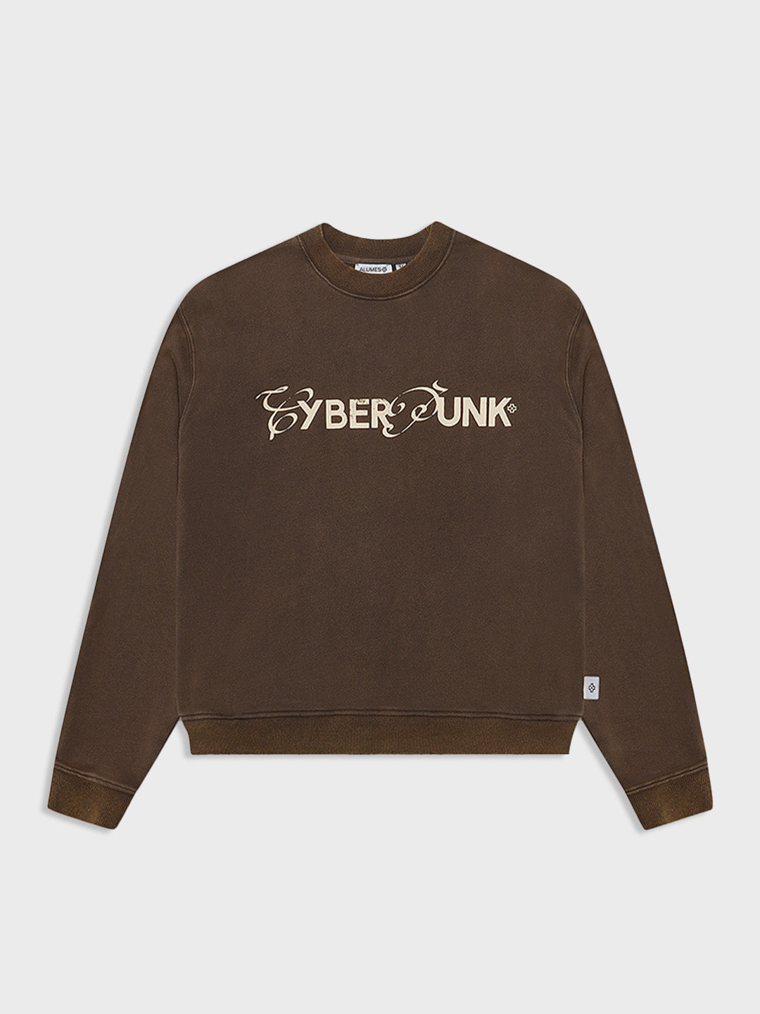 Alumes Cyber Punk Crewneck Sweater | Vintage Moss