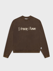 Alumes Cyber Punk Crewneck Sweater | Vintage Moss