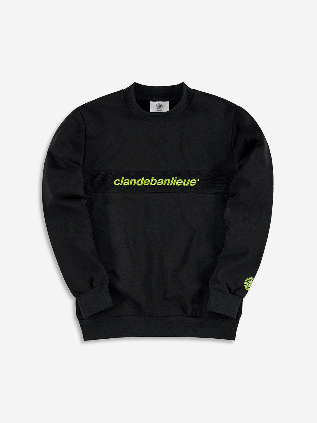 Banlieue Split Fabric Sweater | Black