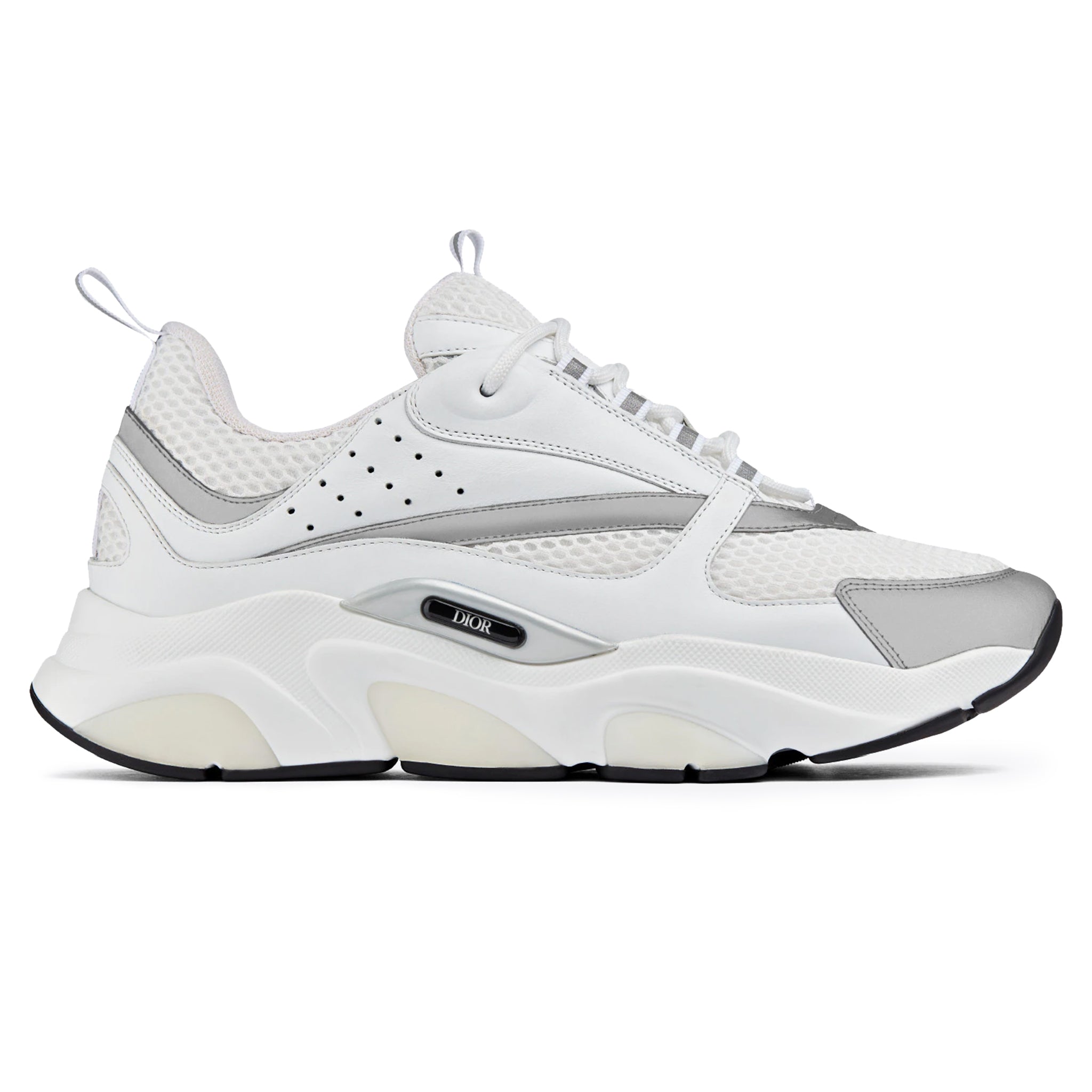 Dior B22 White Reflective Calfskin Trainer