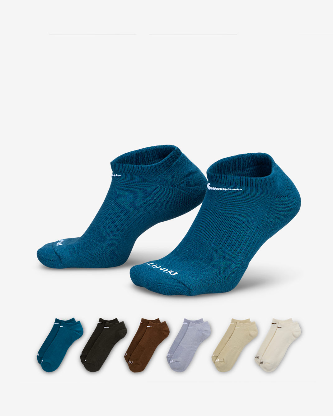 Everyday Plus Cushioned No Show Socks (6 Pairs)