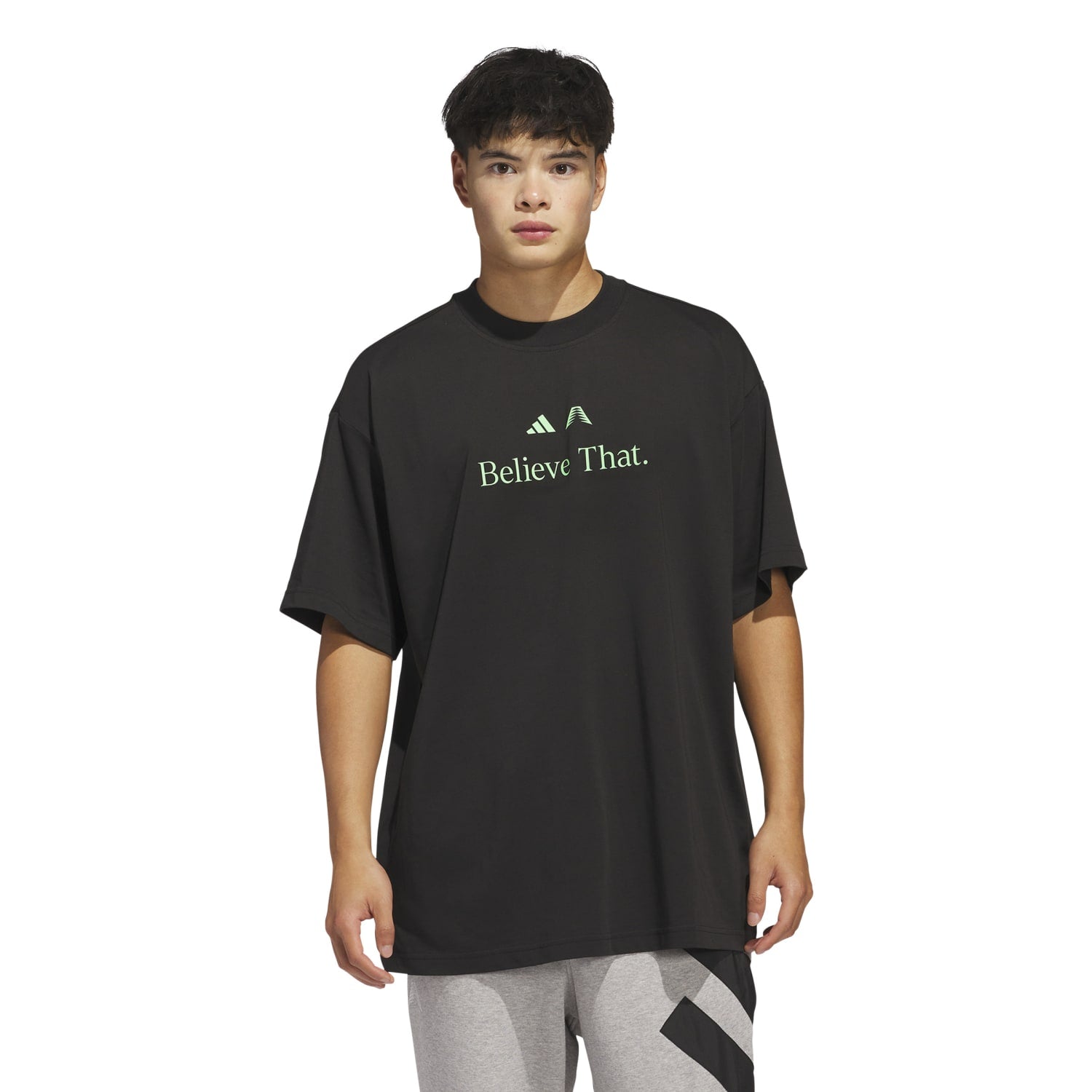 Adidas Ant Believe Tee Anthony Edwards Black Green JW4291