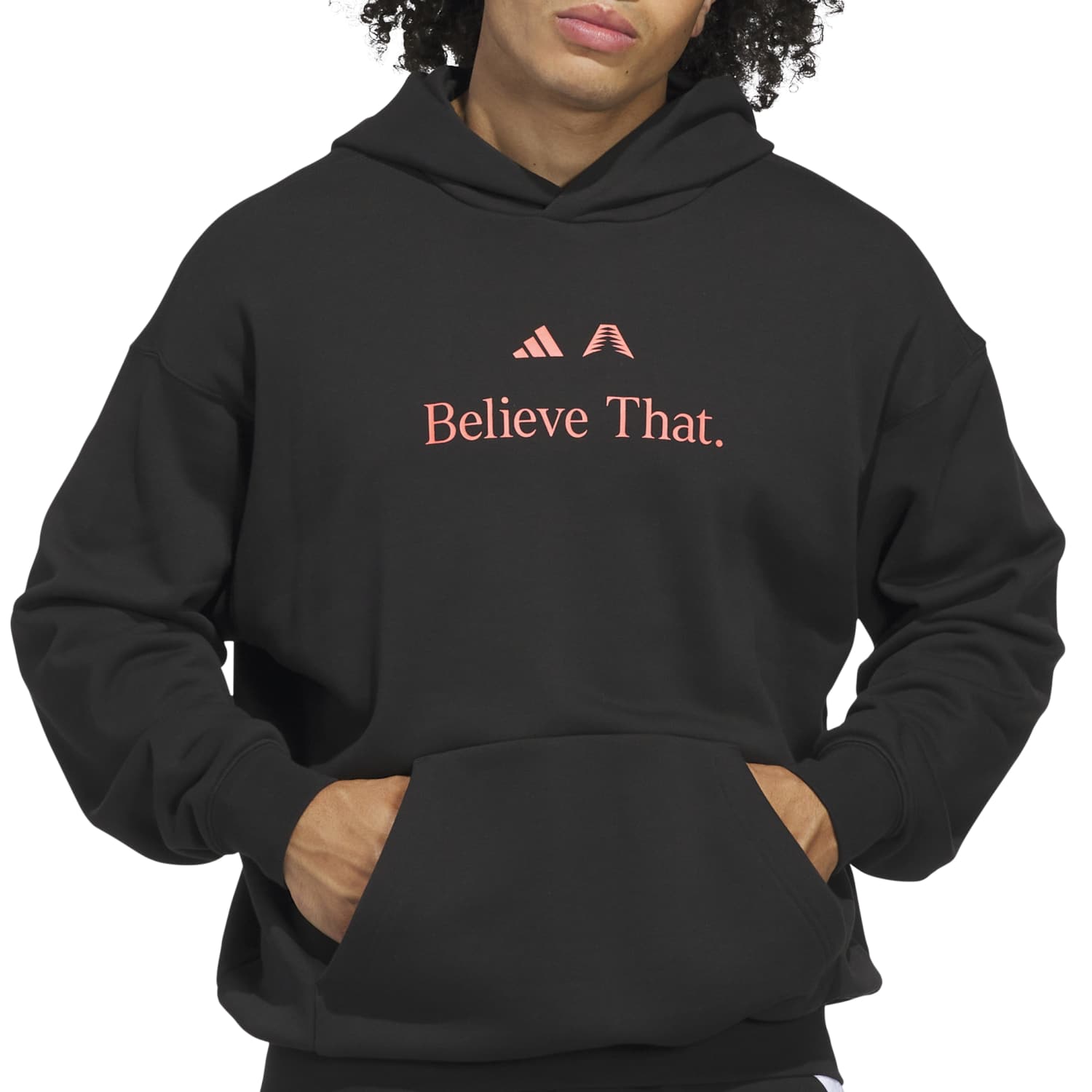 Adidas Men Anthony Edwards Believe That Hoodie Black