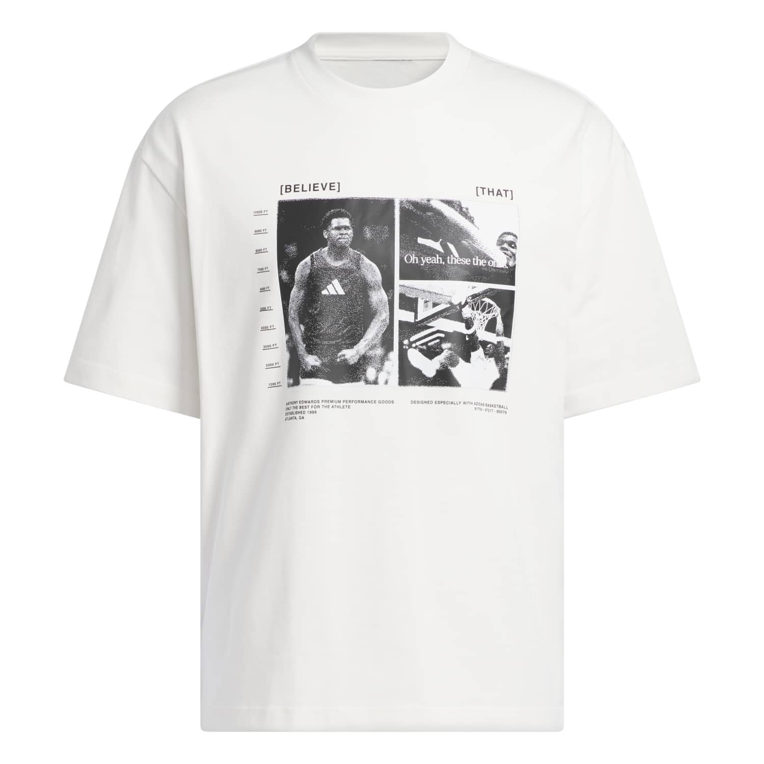 Adidas Men Anthony Edwards Tee White