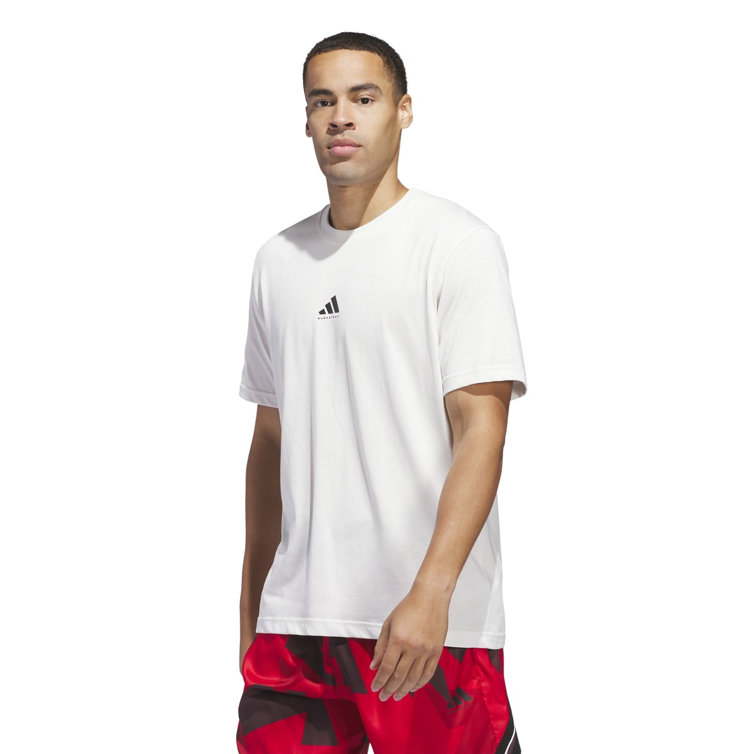 Adidas Men Basketball Graphics Tee White JI7572