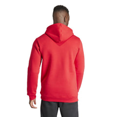 Adidas Men Manchester United Essentials Trefoil Hoodie Red IK8706