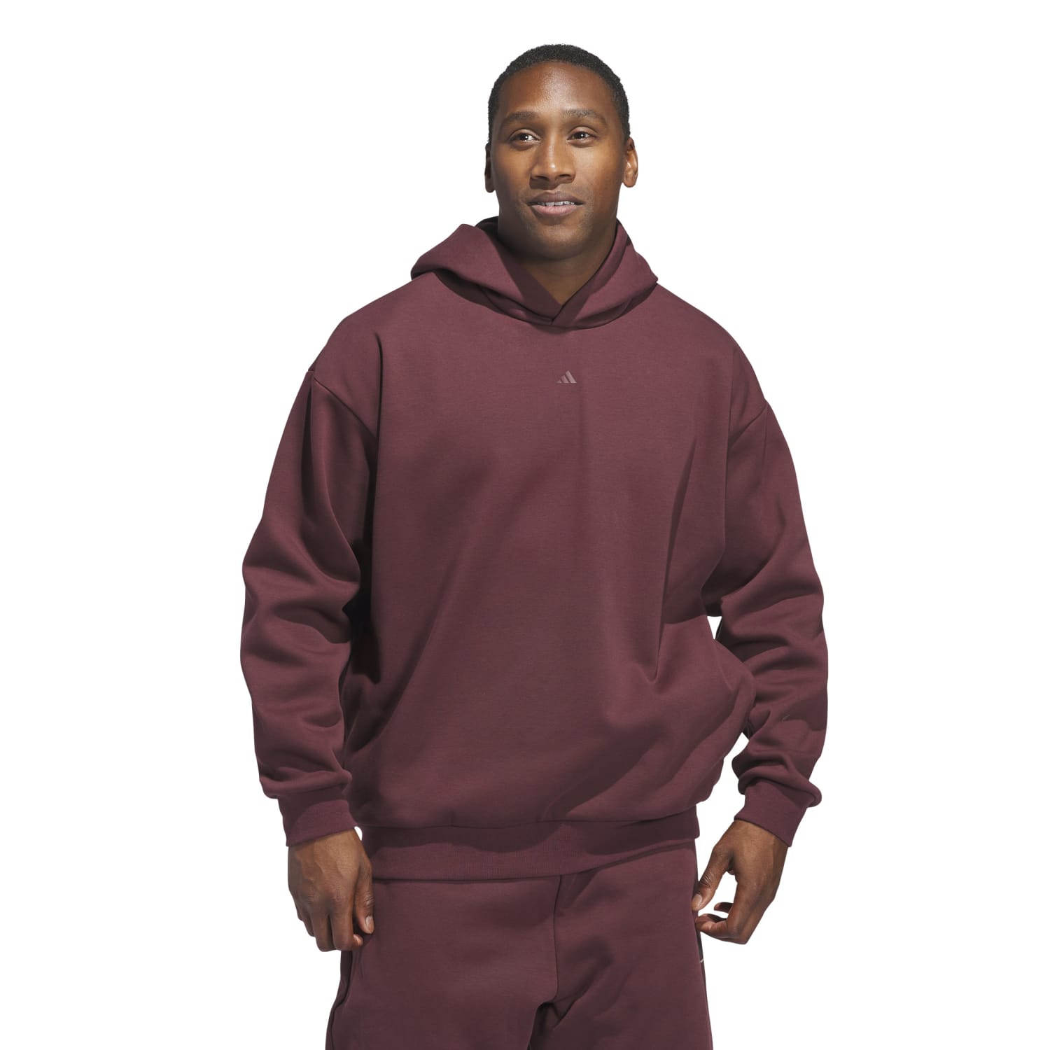 Adidas Unisex Basketball Fleece Hoodie Aurora Ruby JD6145
