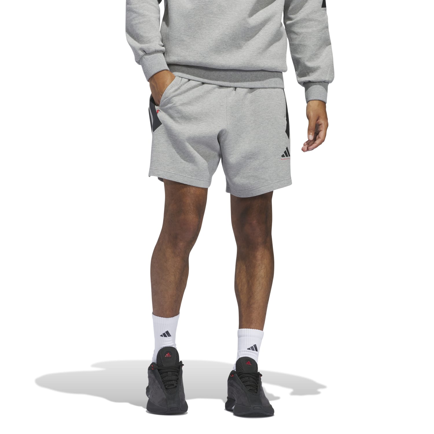 Adidas Unisex Basketball Spacer Shorts Grey JD7467