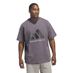 Adidas Unisex Adidas Basketball Tee Gray JC7834