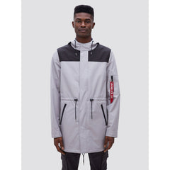 Alpha Industries Deluge Ripstop Fishtail Field Coat New Silver Men MJD49000C1-041