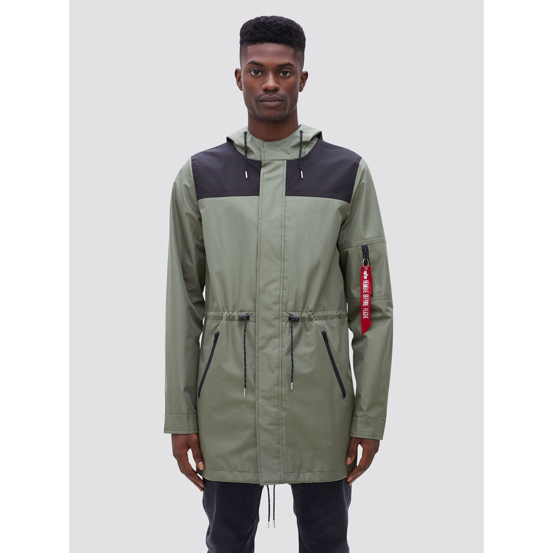 Alpha Industries Deluge Ripstop Fishtail Field Coat Sage Men MJD49000C1-310
