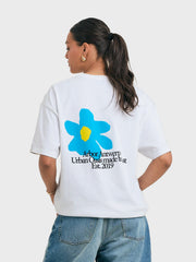 Arbor Antwerp Flower Oasis T-Shirt | White/Blue