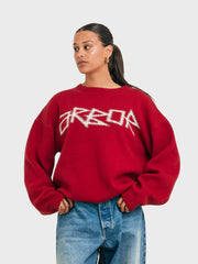 Arbor Antwerp Halftone Arbor Icon Knitted Sweater | Red