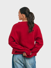 Arbor Antwerp Halftone Arbor Icon Knitted Sweater | Red
