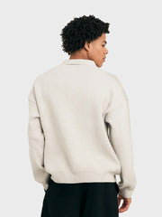 Arbor Antwerp Knitted Zip Polo | Beige
