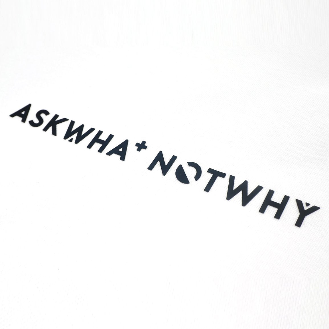 AskWhatNotWhy Launch Edition Logo T-Shirt White WHLET002
