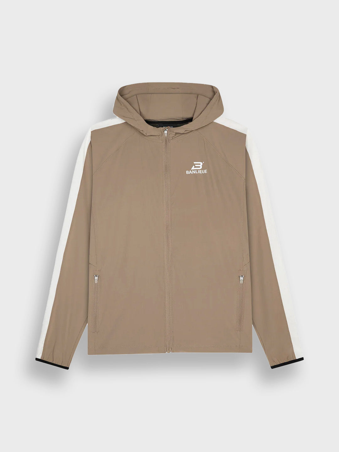 Banlieue Performance Hooded Tracktop | Taupe