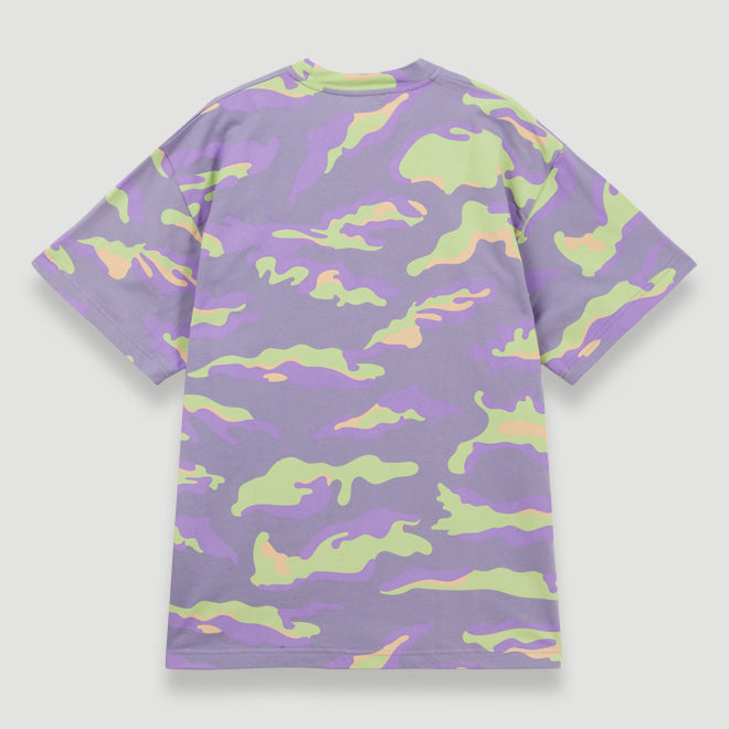 Bel-Air Athletics Men Camo Regular T-Shirt Emb Logo Lilac