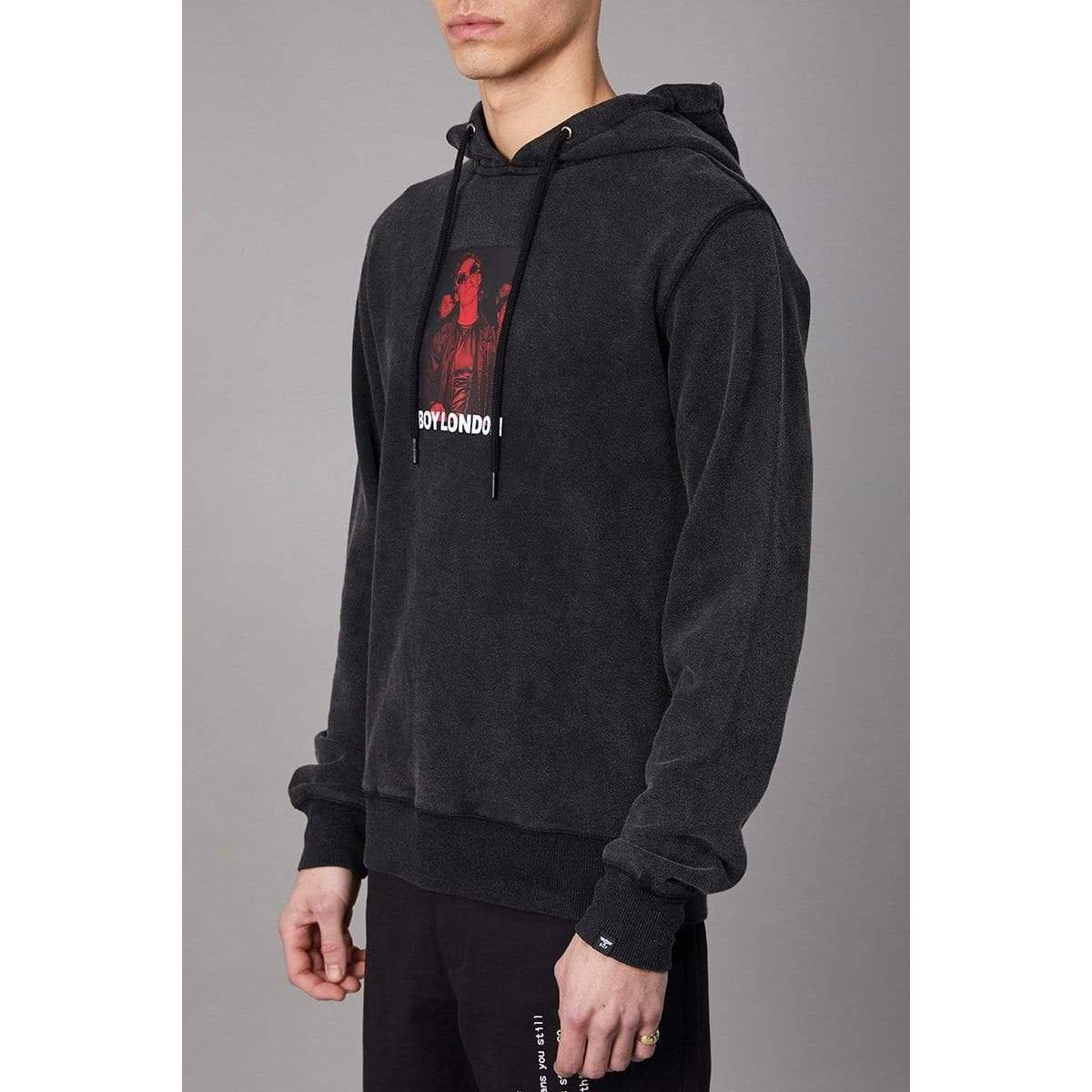 Boy London Photoprint Patch Hood Washed Black Men BOYLPH019-BLK