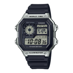 Casio Illuminator Black Silver AE1200WH-1C