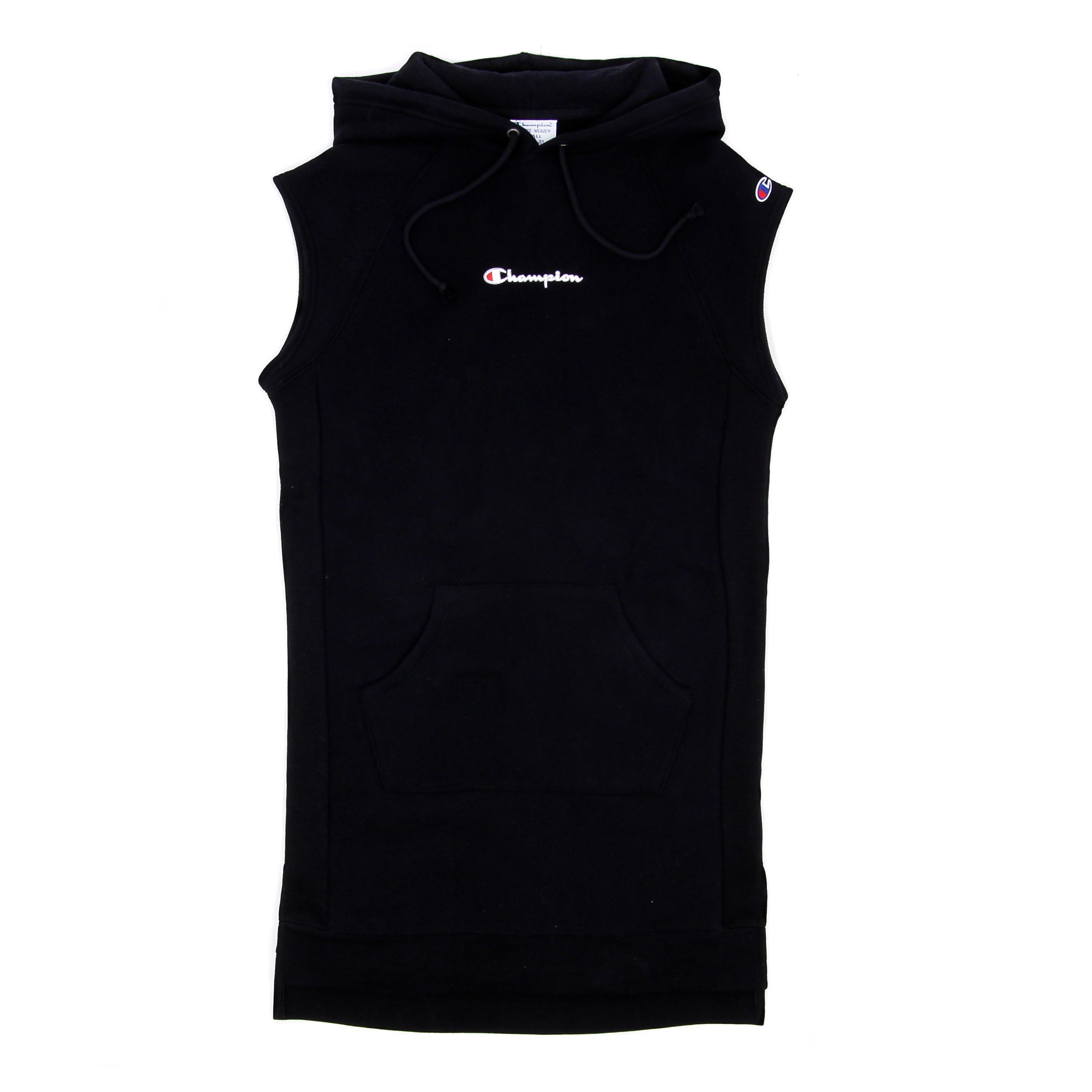 Champion Women's Reverse Weave Dress W/hood Embroidered Black WL779-579727-003