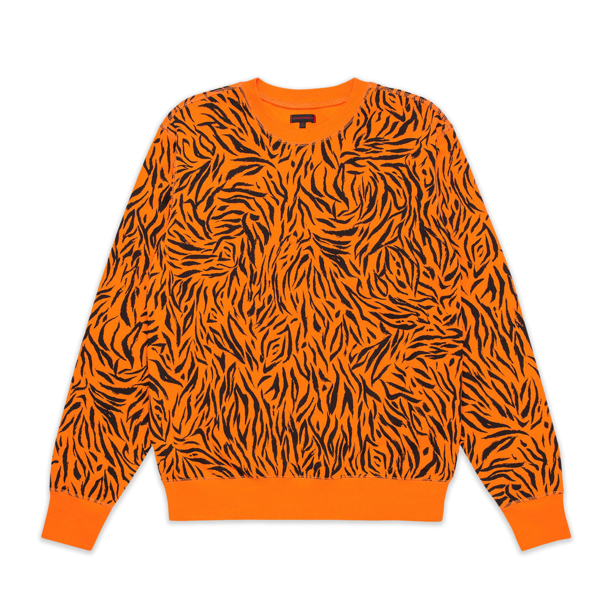 CLOT Men Tiger Stripe Sweatshirt Orange
