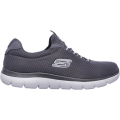 Men's Wide Fit Skechers 52811 Summits Slip On Sports Trainers - Charcoal
