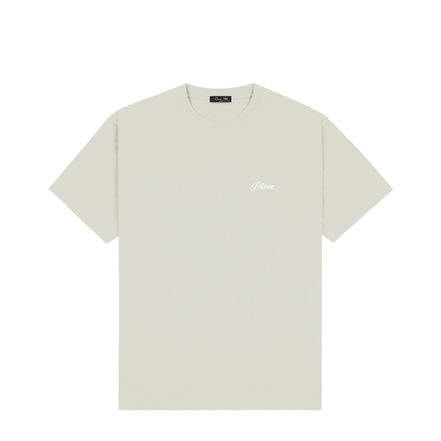 Dime Cursive Small Logo T-Shirt Charcoal Moss