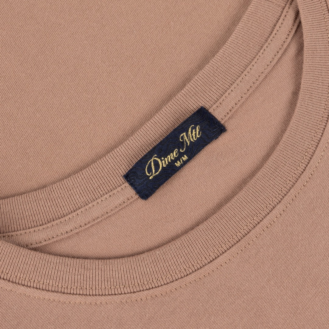 Dime Cursive Small Logo T-Shirt Sepia
