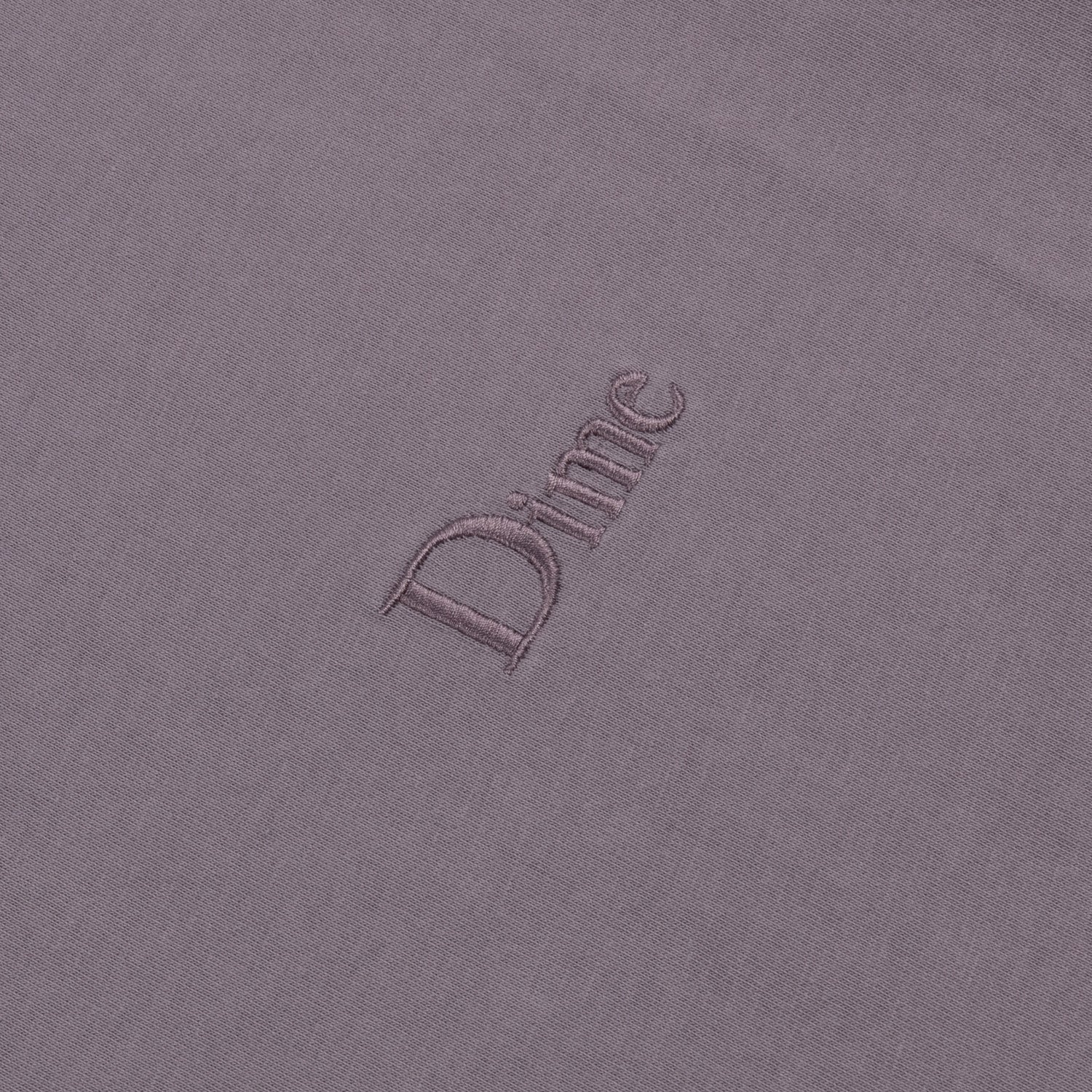 Dime Men Classic Small Logo Hoodie Plum Gray
