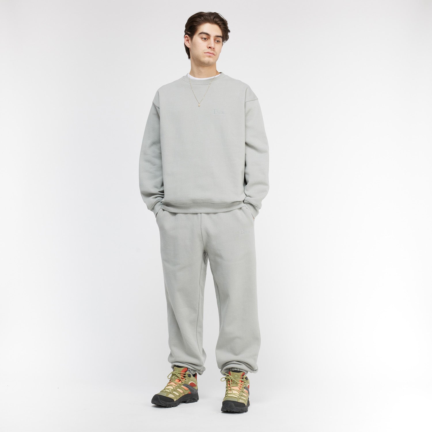 Dime Men Classic Small Logo Sweatpants Gravel
