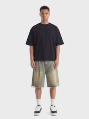 Don't Waste Culture Gaellor Denim Shorts | Pale Blue