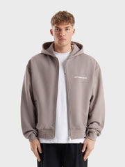 Don't Waste Culture Ale Zip Hoodie | Warm Grey