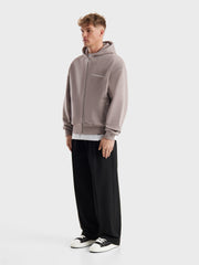 Don't Waste Culture Ale Zip Hoodie | Warm Grey