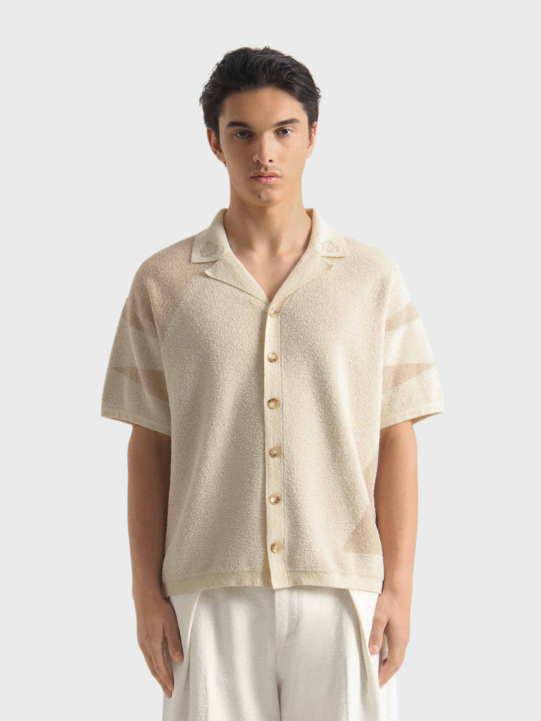 Don't Waste Culture Helviane Knitted Shirt | Beige